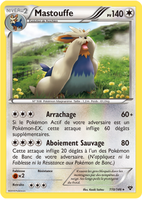 Carte Pokémon Mastouffe 110/146 Rare XY (JCC)