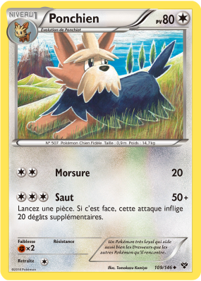 Carte Pokémon Ponchien 109/146 Peu commune XY (JCC)