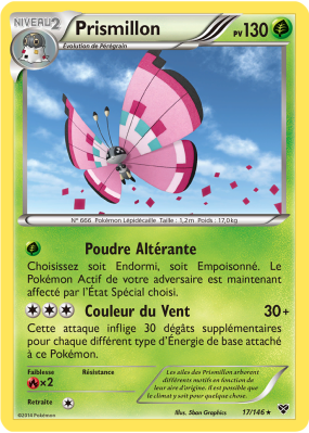 Carte Pokémon Prismillon 17/146 Holographique XY (JCC)