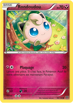 Carte Pokémon Rondoudou 88/146 Commune XY (JCC)