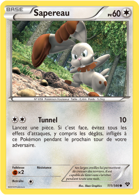 Carte Pokémon Sapereau 111/146 Commune XY (JCC)