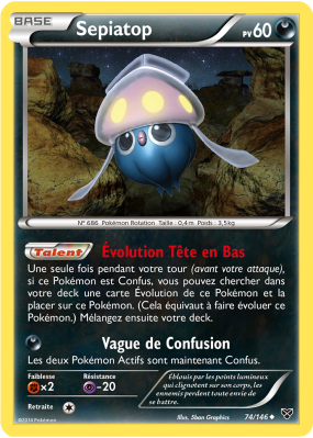 Carte Pokémon Sepiatop 74/146 Peu commune XY (JCC)