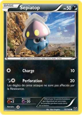 Carte Pokémon Sepiatop 75/146 Commune XY (JCC)