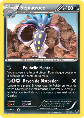 Carte Pokémon Sepiatroce 76/146 Rare XY (JCC)