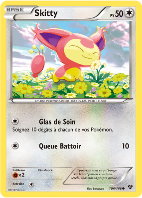 Carte Pokémon Skitty 104/146 Commune XY (JCC)