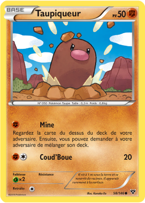 Carte Pokémon Taupiqueur 58/146 Commune XY (JCC)