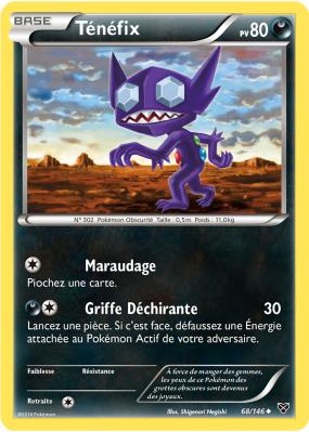 Carte Pokémon Ténéfix 68/146 Peu commune XY (JCC)