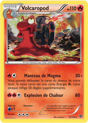 Carte Pokémon Volcaropod 21/146 Rare XY (JCC)