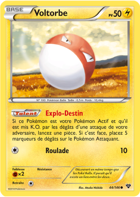 Carte Pokémon Voltorbe 44/146 Commune XY (JCC)