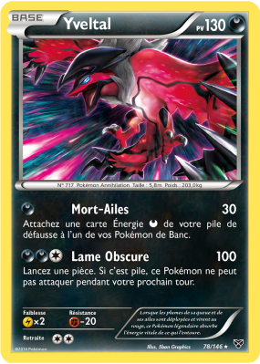 Carte Pokémon Yveltal 78/146 Rare XY (JCC)