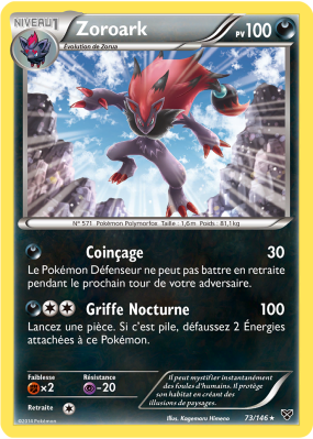 Carte Pokémon Zoroark 73/146 Holographique XY (JCC)