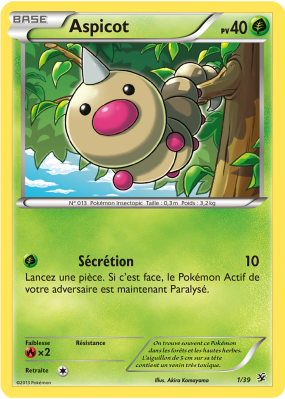 Carte Pokémon Aspicot 1/39 Aucune Bienvenue à Kalos
