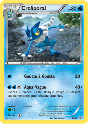 Carte Pokémon Croâporal 13/39 Aucune Bienvenue à Kalos