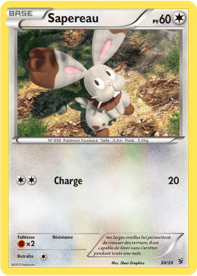 Carte Pokémon Sapereau 30/39 Aucune Bienvenue à Kalos