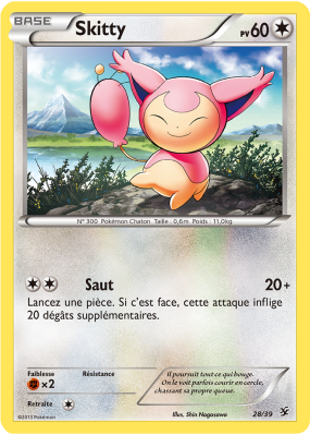 Carte Pokémon Skitty 28/39 Aucune Bienvenue à Kalos