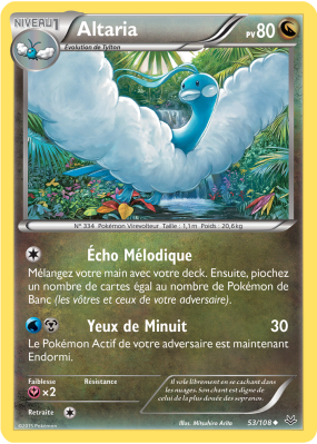 Carte Pokémon Altaria 53/108 Peu commune Ciel Rugissant