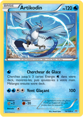 Carte Pokémon Artikodin 16/108 Rare Ciel Rugissant