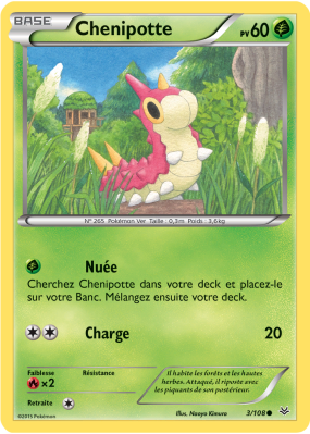 Carte Pokémon Chenipotte 3/108 Commune Ciel Rugissant
