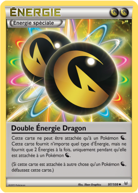 Carte Pokémon Double Énergie Dragon 97/108 Peu commune Ciel Rugissant