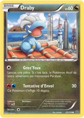Carte Pokémon Draby 55/108 Commune Ciel Rugissant
