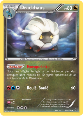 Carte Pokémon Drackhaus 56/108 Peu commune Ciel Rugissant