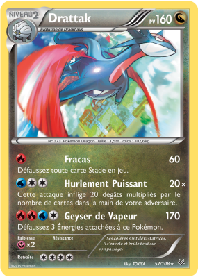 Carte Pokémon Drattak 57/108 Holographique Ciel Rugissant