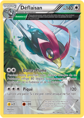 Carte Pokémon Déflaisan 81/108 Rare Ciel Rugissant
