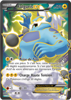 Carte Pokémon Fulguris-EX 98/108 Ultra Rare Ciel Rugissant