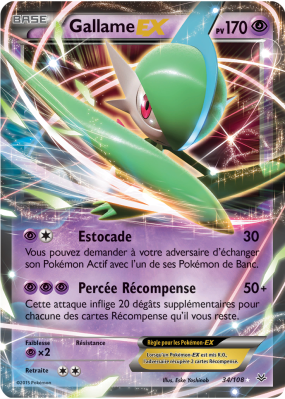 Carte Pokémon Gallame-EX 34/108 Ultra Rare Ciel Rugissant