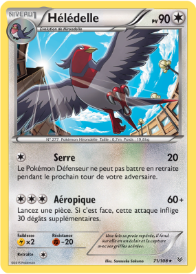 Carte Pokémon Hélédelle 71/108 Commune Ciel Rugissant