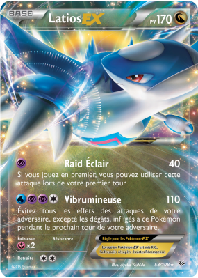 Carte Pokémon Latios-EX 58/108 Ultra Rare Ciel Rugissant