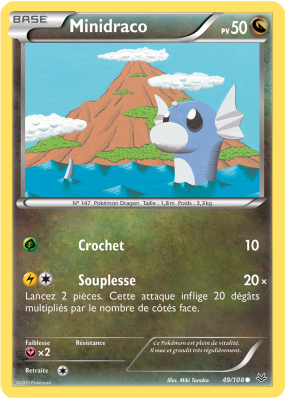 Carte Pokémon Minidraco 49/108 Commune Ciel Rugissant