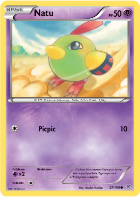 Carte Pokémon Natu 27/108 Commune Ciel Rugissant