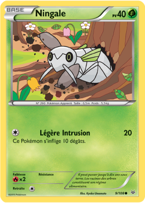 Carte Pokémon Ningale 9/108 Commune Ciel Rugissant