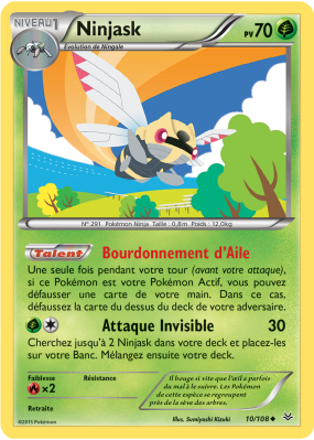 Carte Pokémon Ninjask 10/108 Peu commune Ciel Rugissant