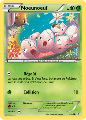 Carte Pokémon Noeunoeuf 1/108 Commune Ciel Rugissant
