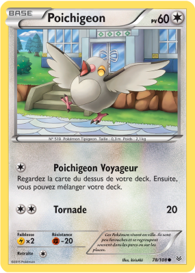 Carte Pokémon Poichigeon 78/108 Commune Ciel Rugissant