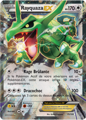 Carte Pokémon Rayquaza-EX 75/108 Ultra Rare Ciel Rugissant
