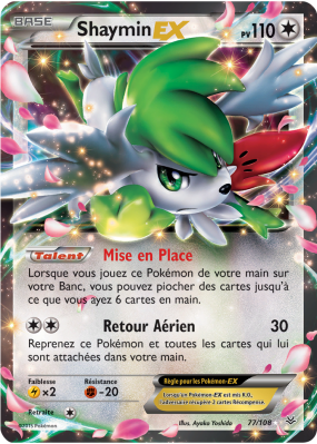 Carte Pokémon Shaymin-EX 77/108 Ultra Rare Ciel Rugissant