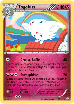 Carte Pokémon Togekiss 45/108 Rare Ciel Rugissant