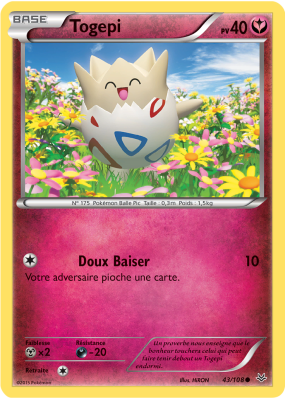 Carte Pokémon Togepi 43/108 Commune Ciel Rugissant