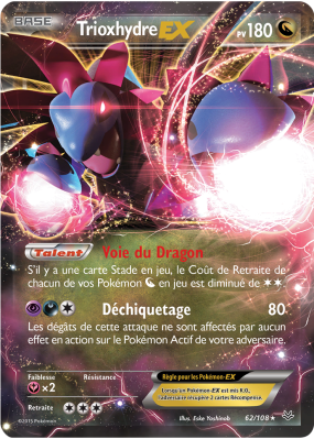 Carte Pokémon Trioxhydre-EX 62/108 Ultra Rare Ciel Rugissant