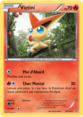 Carte Pokémon Victini 13/108 Rare Ciel Rugissant