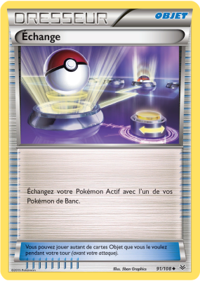 Carte Pokémon Échange 91/108 Peu commune Ciel Rugissant