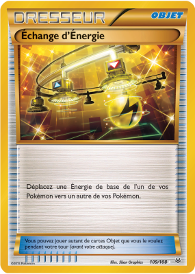 Carte Pokémon Échange d'Énergie 109/108 Ultra Rare Ciel Rugissant