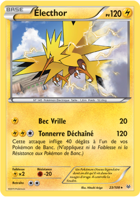 Carte Pokémon Électhor 23/108 Rare Ciel Rugissant