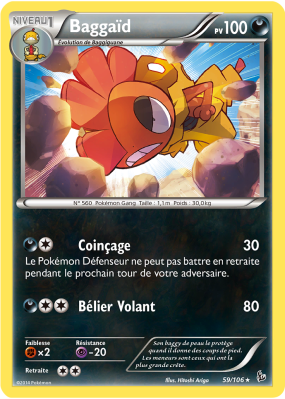 Carte Pokémon Baggaïd 59/106 Rare Étincelles