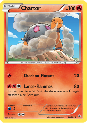 Carte Pokémon Chartor 16/106 Peu commune Étincelles