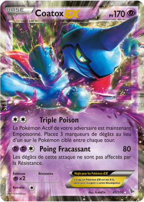 Carte Pokémon Coatox-EX 41/106 Ultra Rare Étincelles