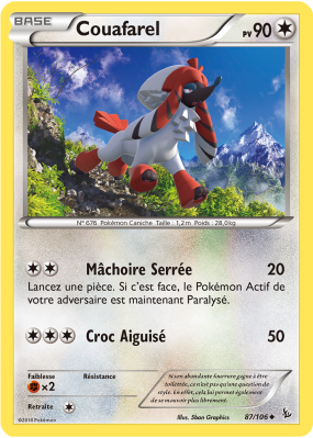 Carte Pokémon Couafarel 87/106 Peu commune Étincelles